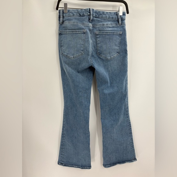 Frame Denim Stretch Cotton Le One Crop Mini Boot Casper Blue Jeans Size 26 - Picture 9 of 15